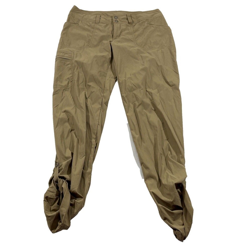 Exofficio Womens Hiking Pants Lightweight Hiking Tan Nylon Insect Repellent Sz 4